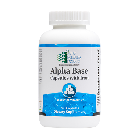 Alpha Base Capsules with Iron 240ct Ortho Molecular