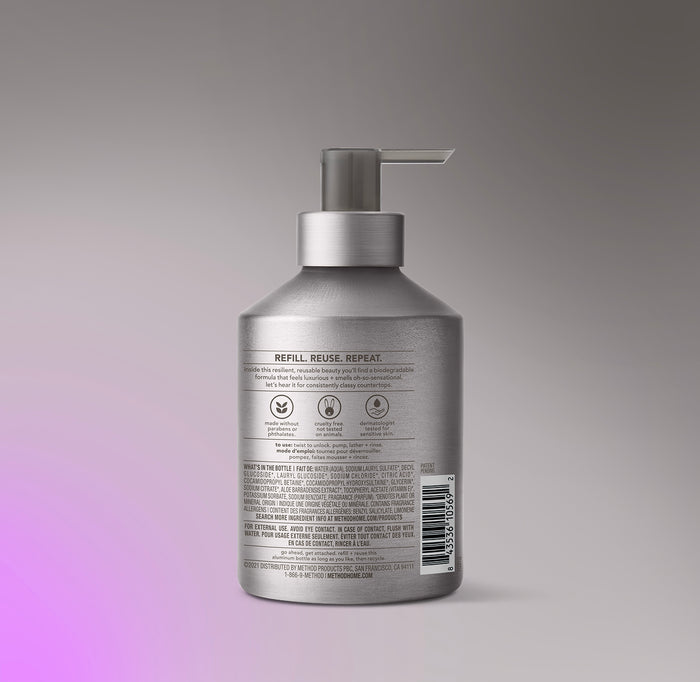 aluminium gel hand wash - violet + lavender 354ml