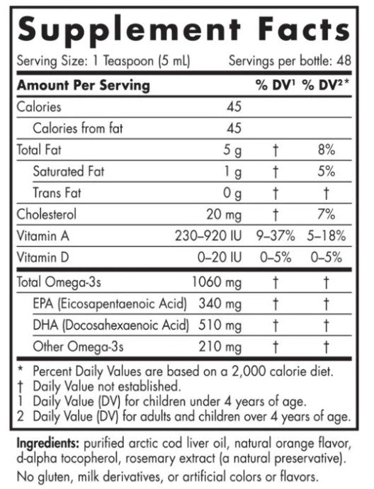 Arctic Cod Liver Oil 16oz (Orange)