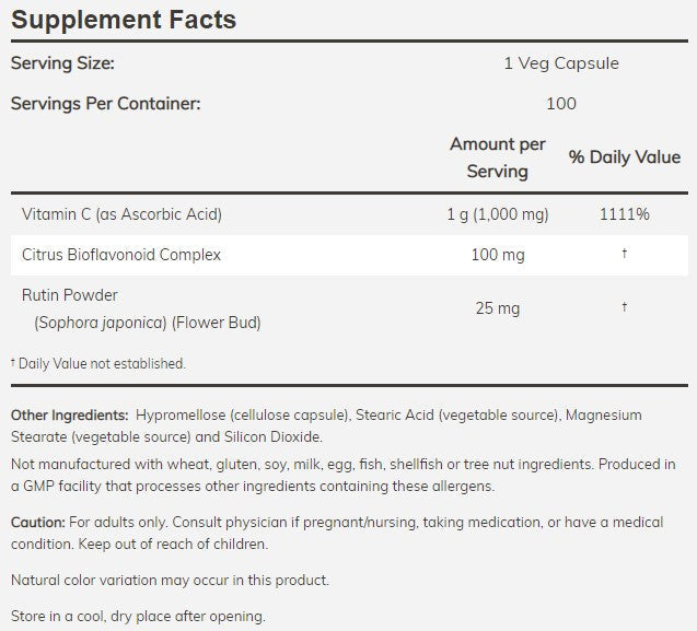 C-1000 W/ Bioflavonoids 100ct