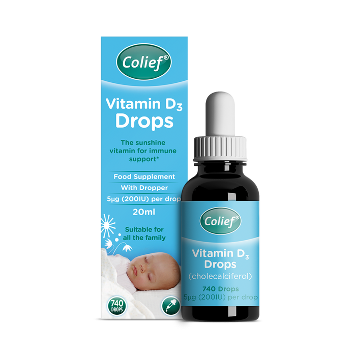 Colief Vitamin D3 Drops 200IU 20ml (Suitable for the whole family)