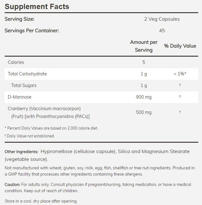 Mannose Cranberry 90ct