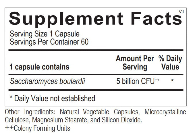 Saccharomyces Boulardii 60ct Ortho Molecular