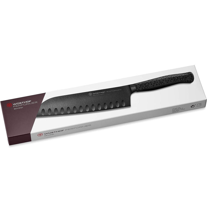 Wusthof Performer 7" Santoku, Hollow Edge