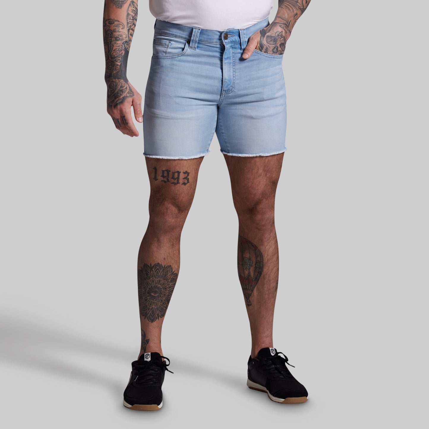 FLEX Stretchy Jort 6" (Light Fade Wash)
