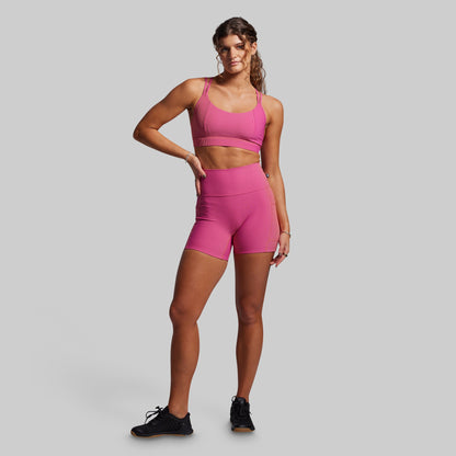 Lotus Sports Bra (Fuchsia Prism)