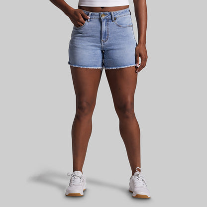 FLEX Stretchy Jean Short (Pebble Blue)