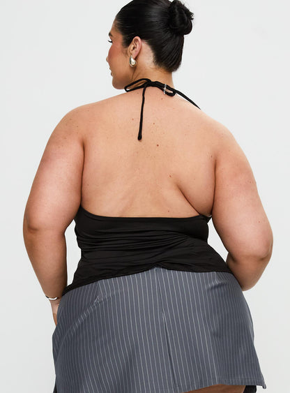 Averee Halter Top Black Curve