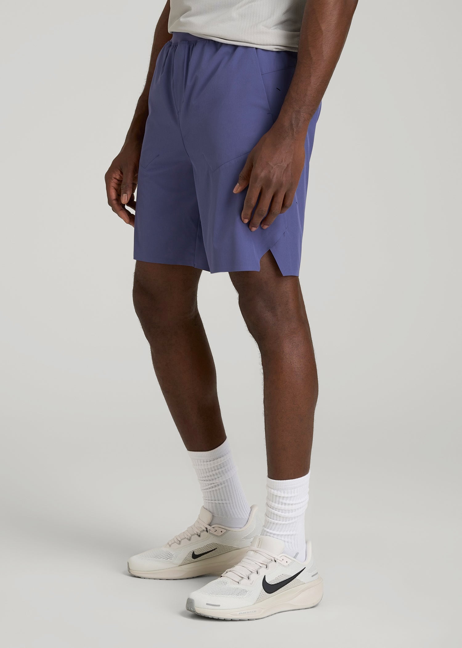 2-in-1 Featherweight Running Short for Tall Men in Future Dusk