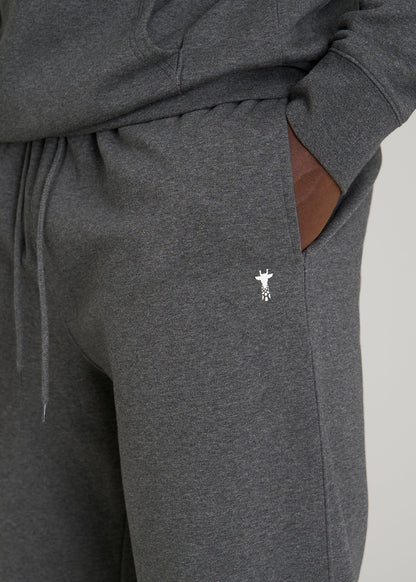 Core Motion Fleece Straight Leg Sweatpants for Tall Men in Charcoal Mix