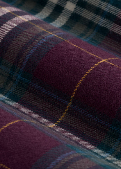 Flannel Pajama Pants for Tall Men in Maroon Plaid