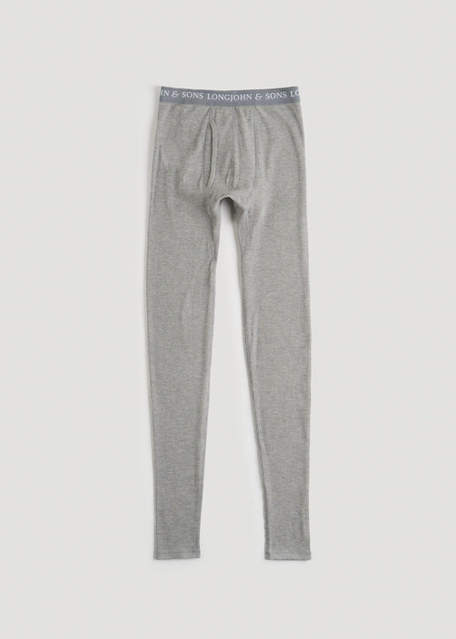 LJ&S Long Thermal Underwear for Tall Men in Grey Mix - Bottoms for Tall Men