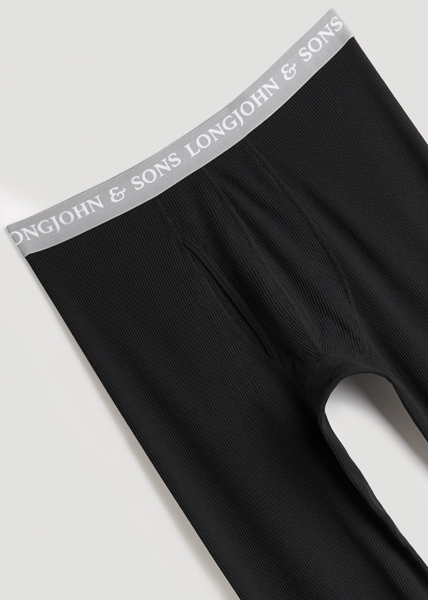 LJ&S Long Thermal Underwear for Tall Men in Black