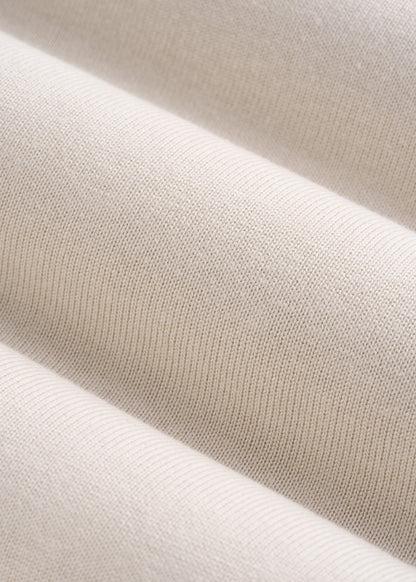 Linen Blend Lightweight Sweater for Tall Men in White Sand