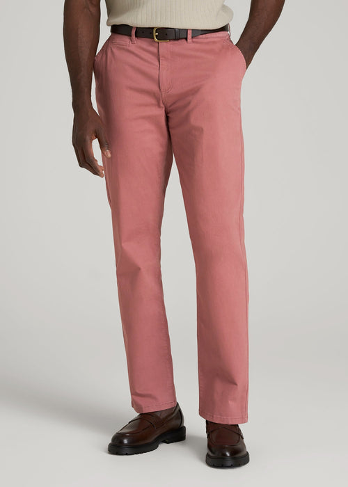 Mason Relaxed Chinos for Tall Men in Withered Rose