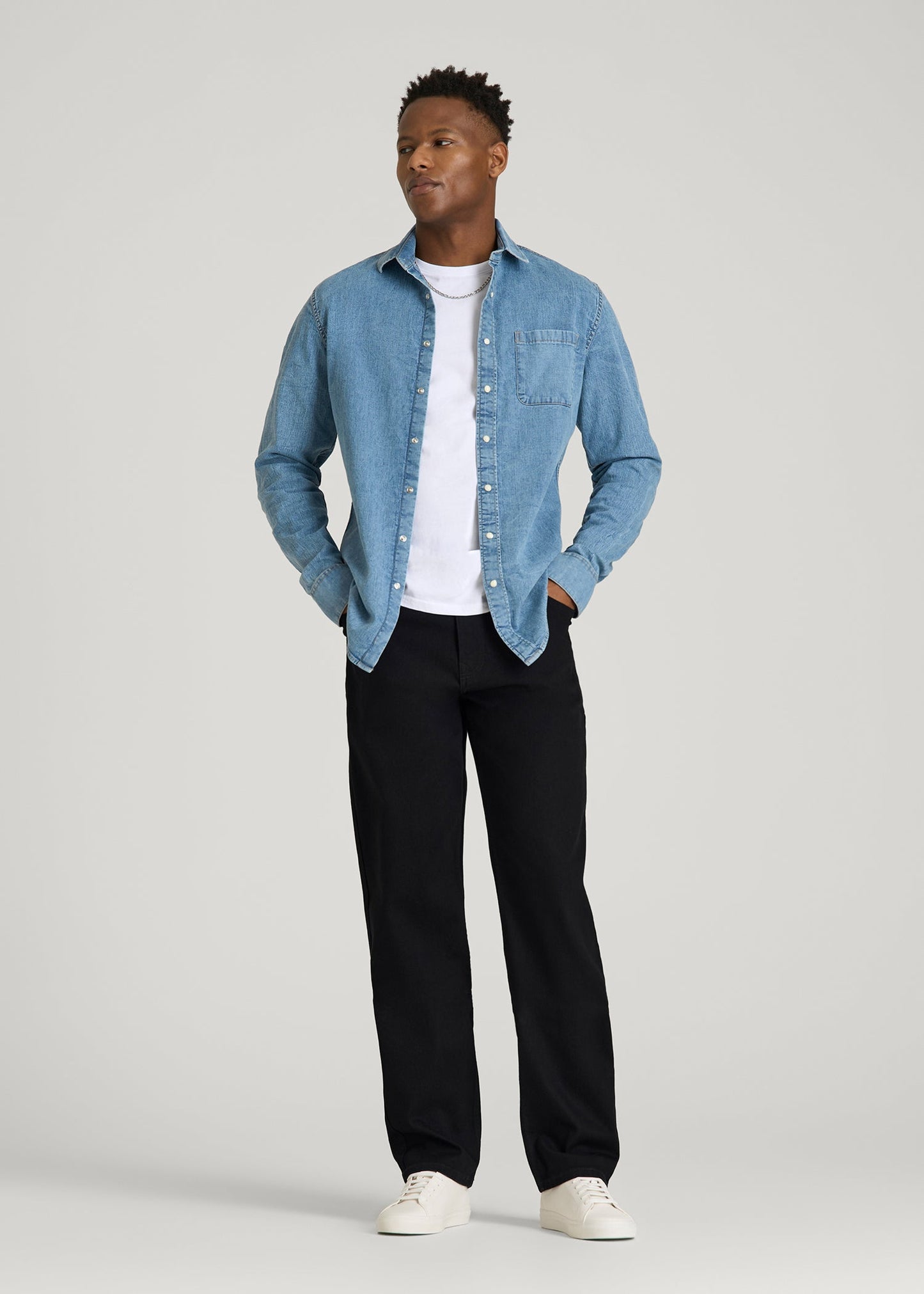 Mason Relaxed Fit Jeans for Tall Men in Optimum Black