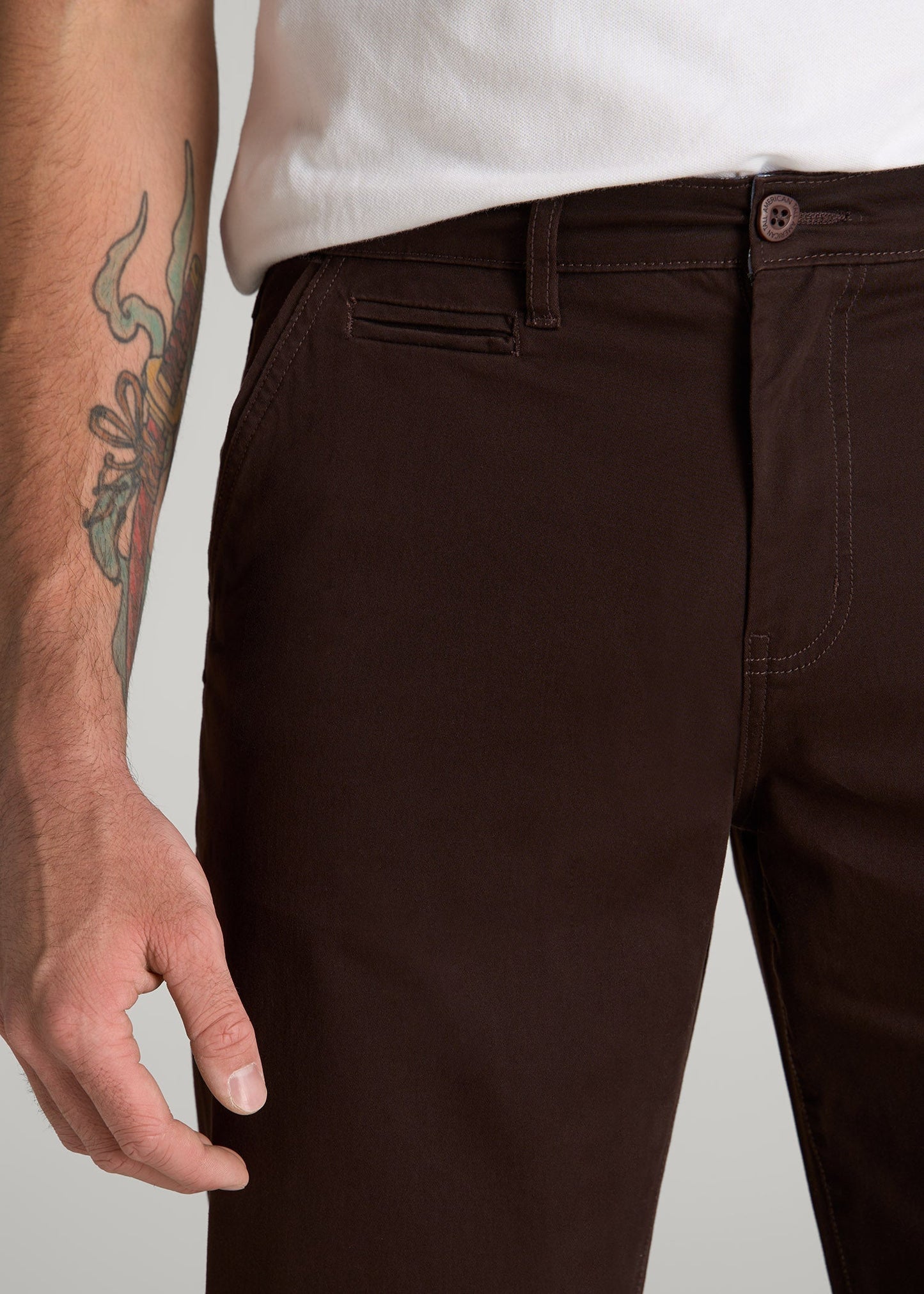Mason RELAXED Chinos for Tall Men in Chocolate