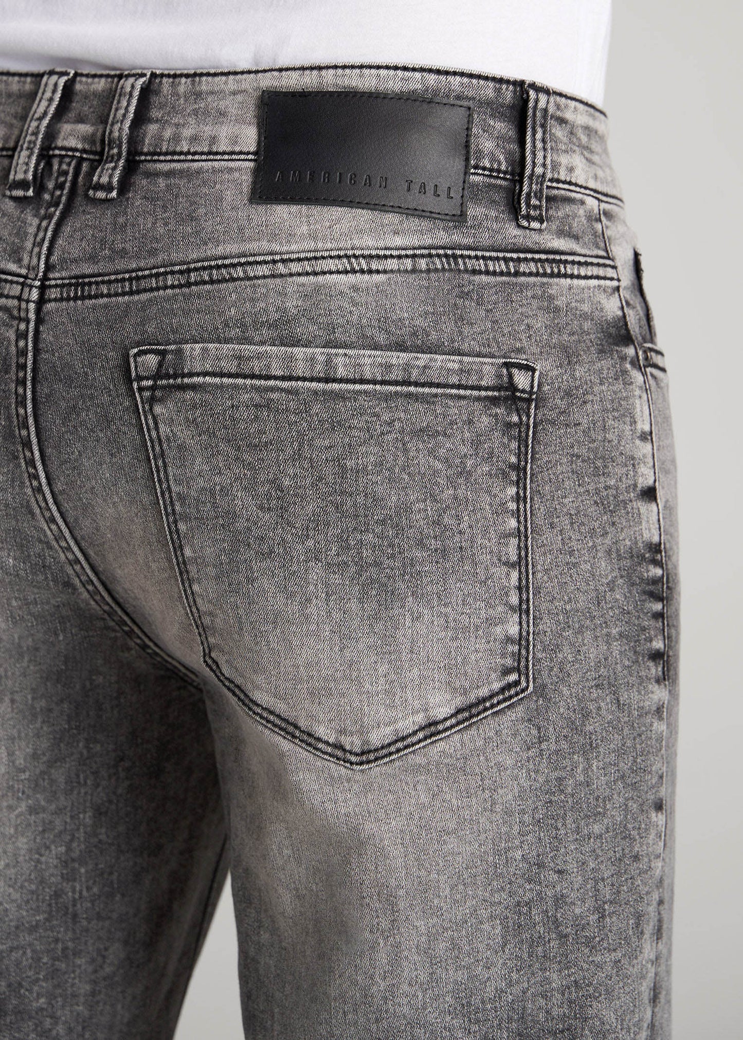 Dylan Slim Fit Jeans for Tall Men in Washed Faded Black