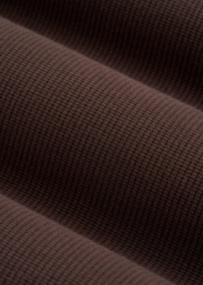 Micro Waffle Short for Tall Men in Espresso