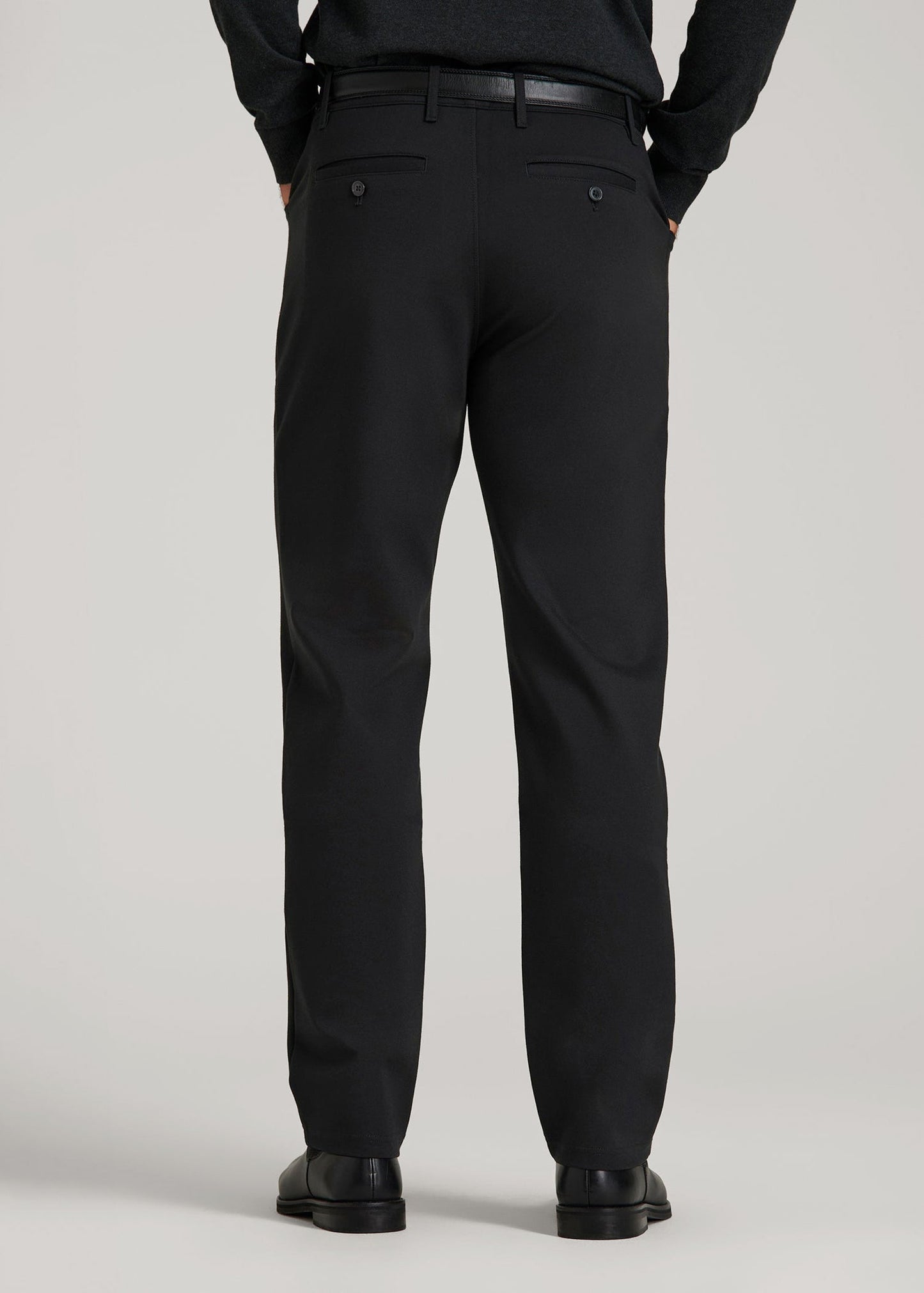 Flex Ponte Pants for Tall Men in Black