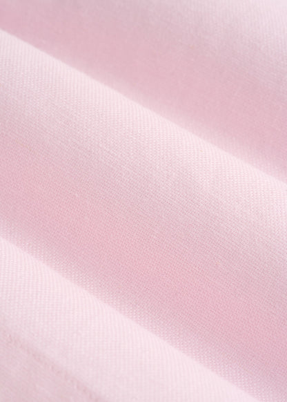 Stretch Cotton Linen Blend Shorts for Tall Men in Barely Pink