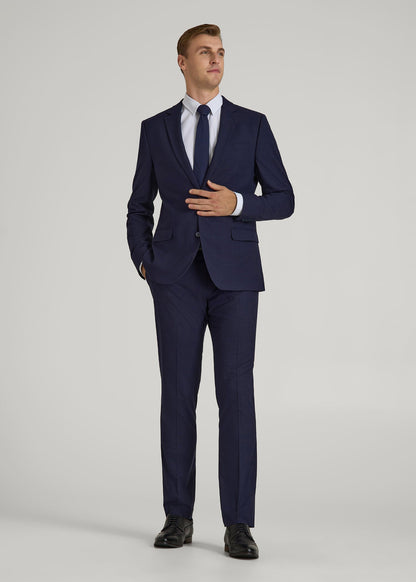 Suit Jacket for Tall Men in Blue Windowpane