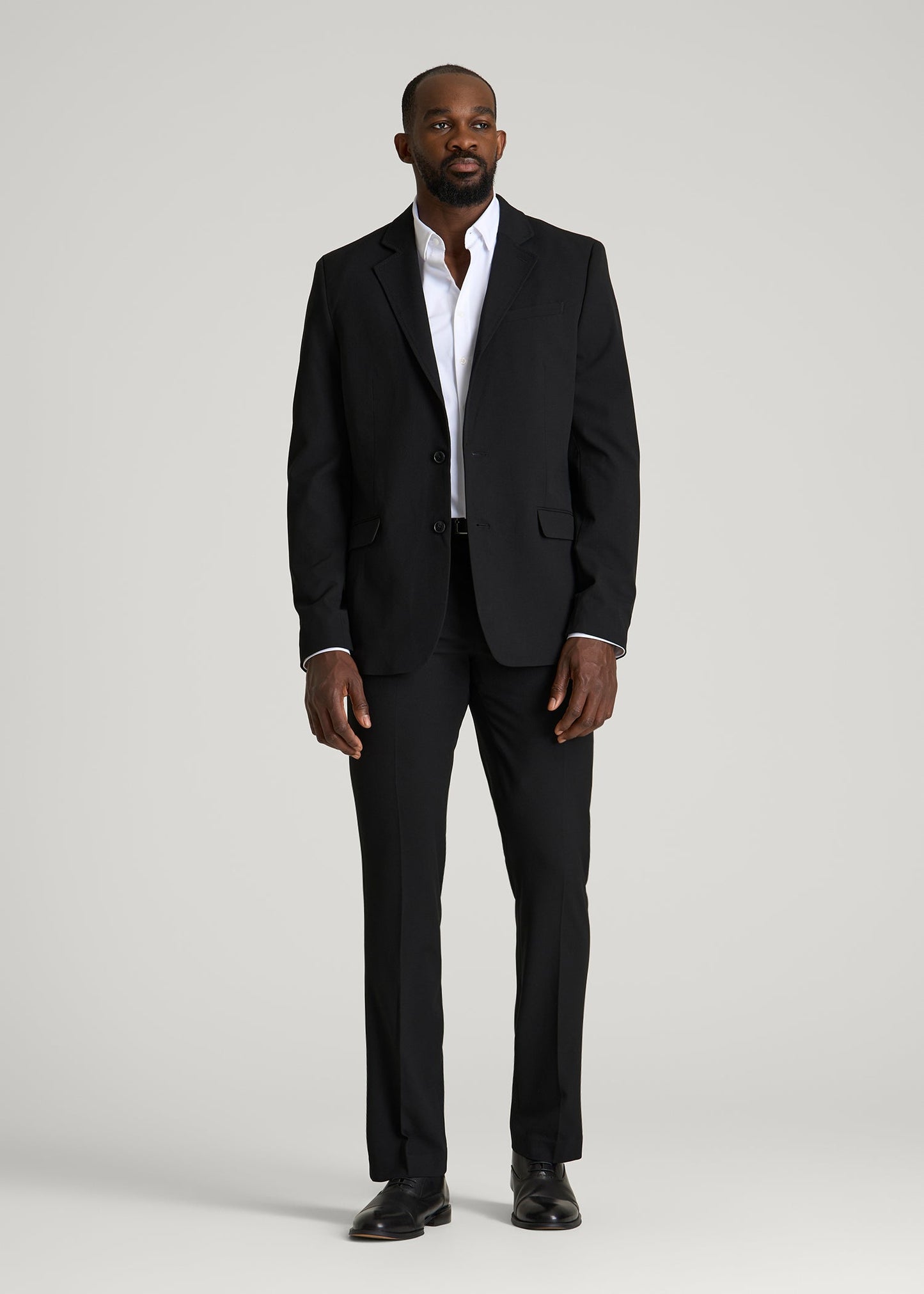 Suit Separates Pants for Tall Men in Deep Black