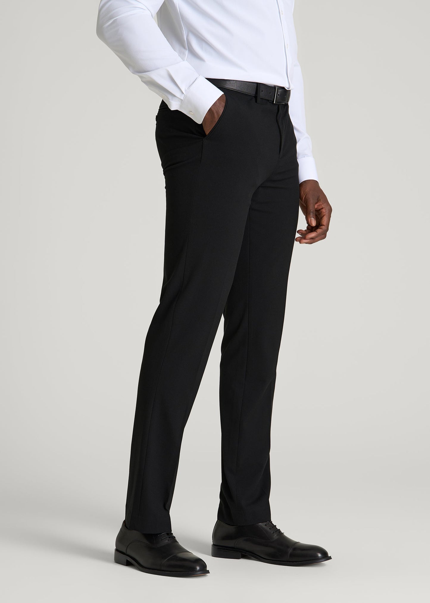 Suit Separates Pants for Tall Men in Deep Black