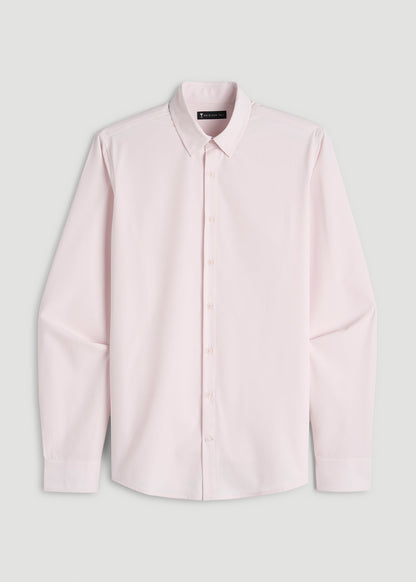 Traveler Stretch Dress Shirt for Tall Men in Grey Lilac