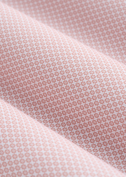 Traveler Stretch Dress Shirt in Light Orange Geometric