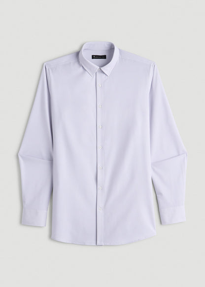 Traveler Stretch Dress Shirt in Light Violet Geometric