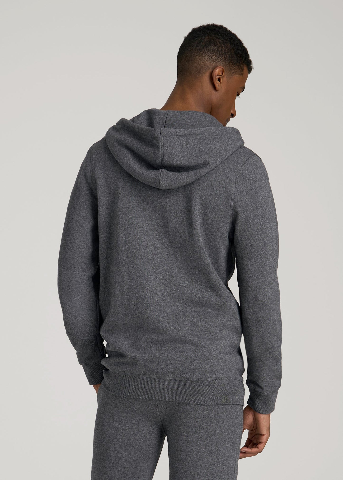 Wearever 2.0 French Terry Full-Zip Hoodie for Tall Men in Charcoal Mix
