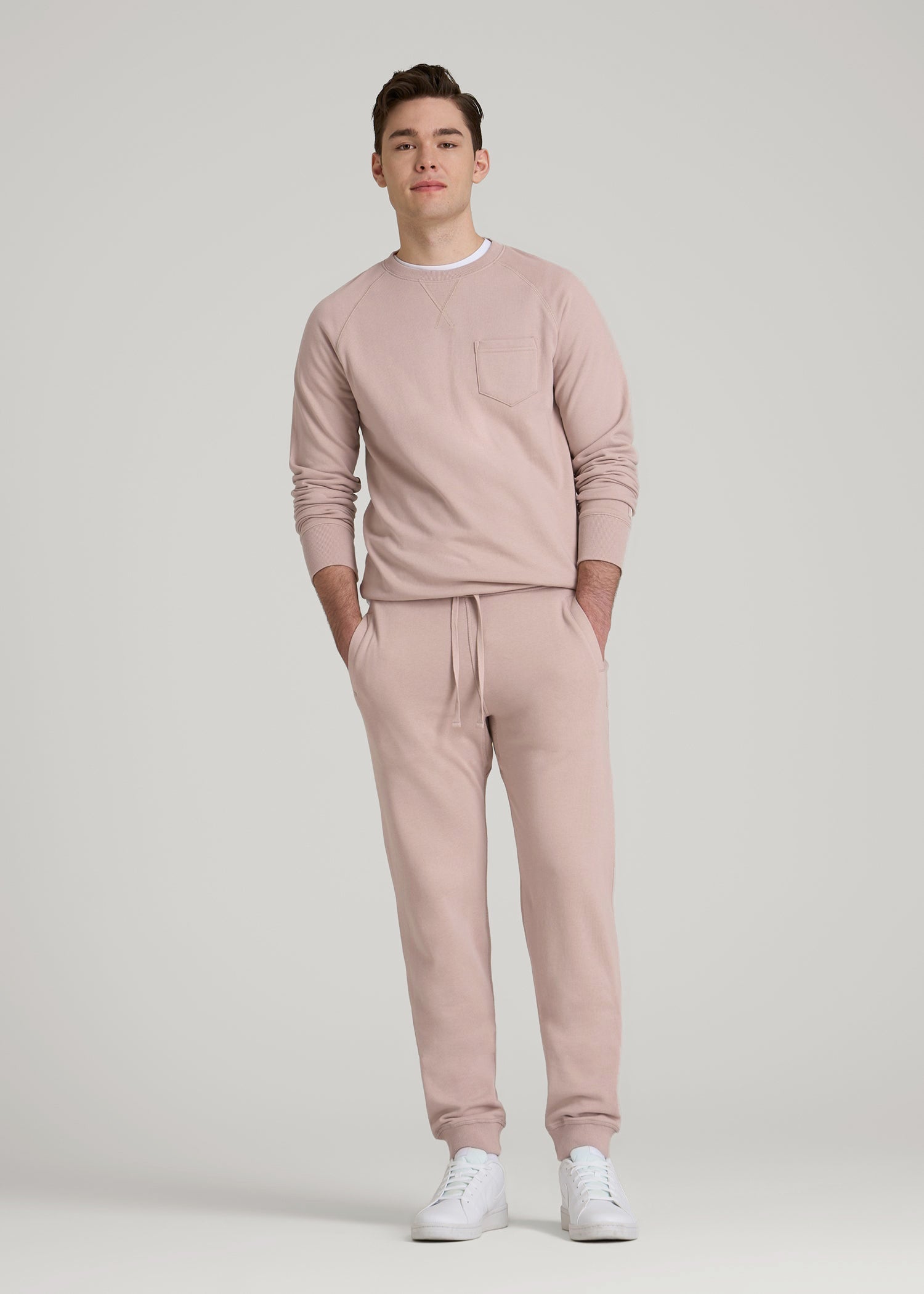 Wearever 2.0 French Terry Joggers for Tall Men in Desert Rose