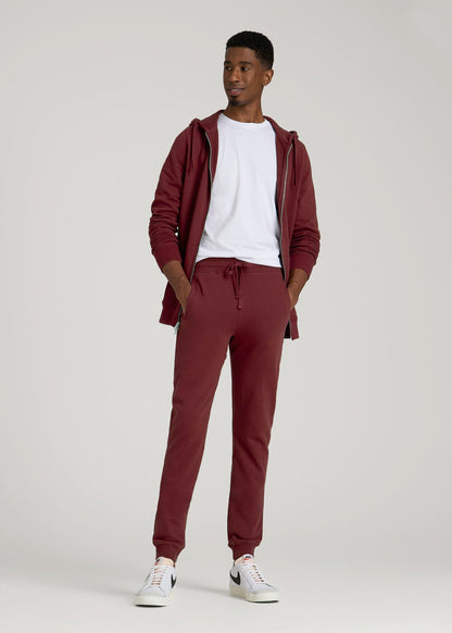 Wearever 2.0 French Terry Joggers for Tall Men in Red Ochre