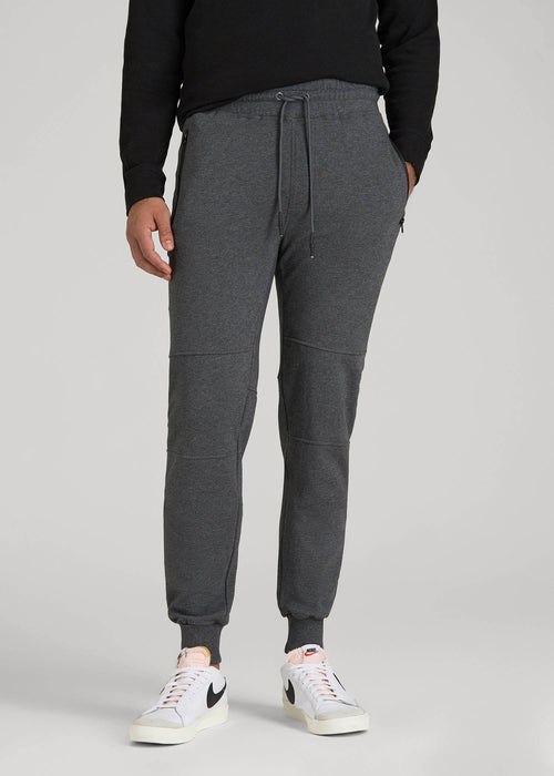 Wearever French Terry Joggers for Tall Men in Charcoal Mix