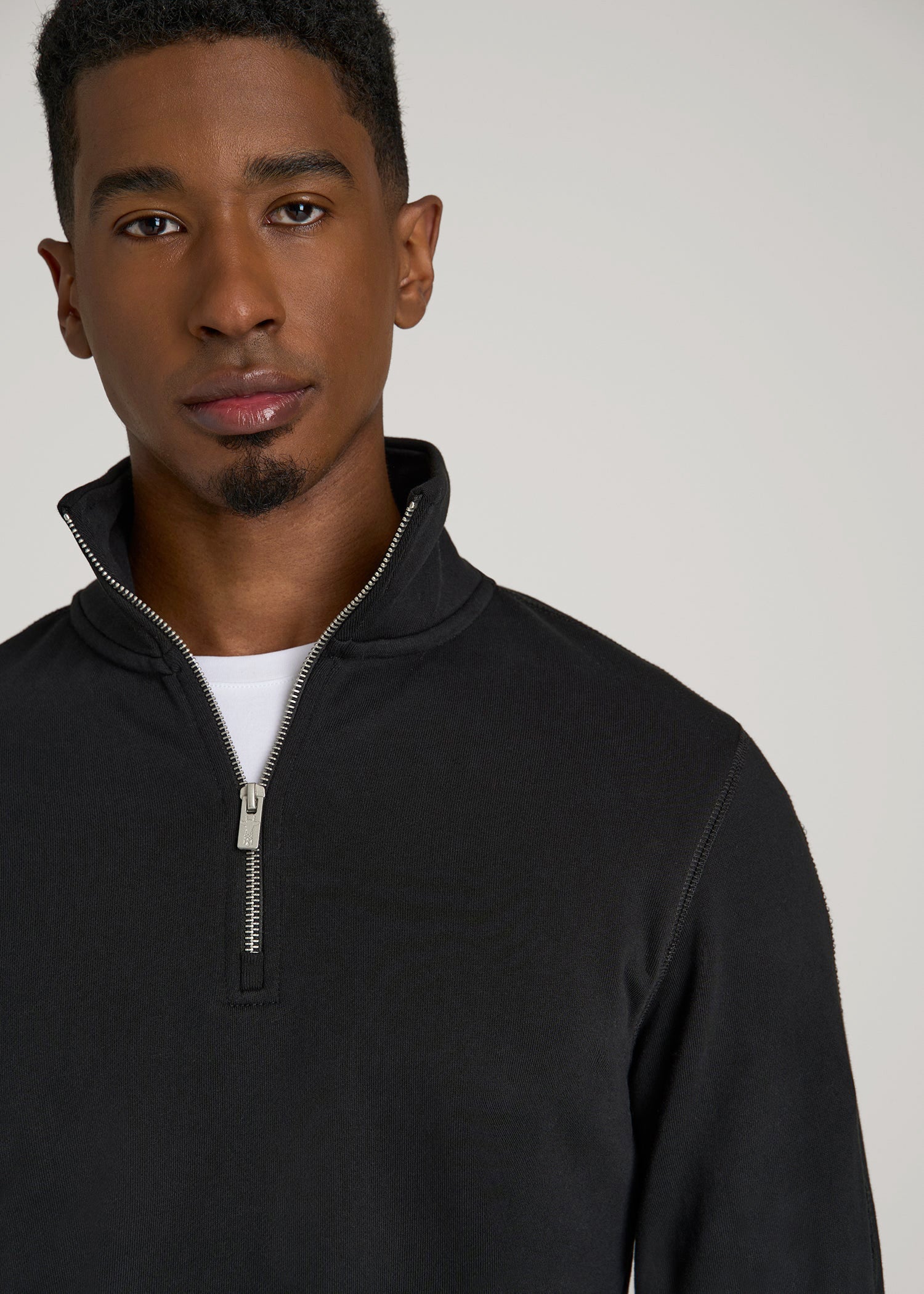 Wearever 2.0 French Terry Quarter-Zip Sweatshirt for Tall Men in Black