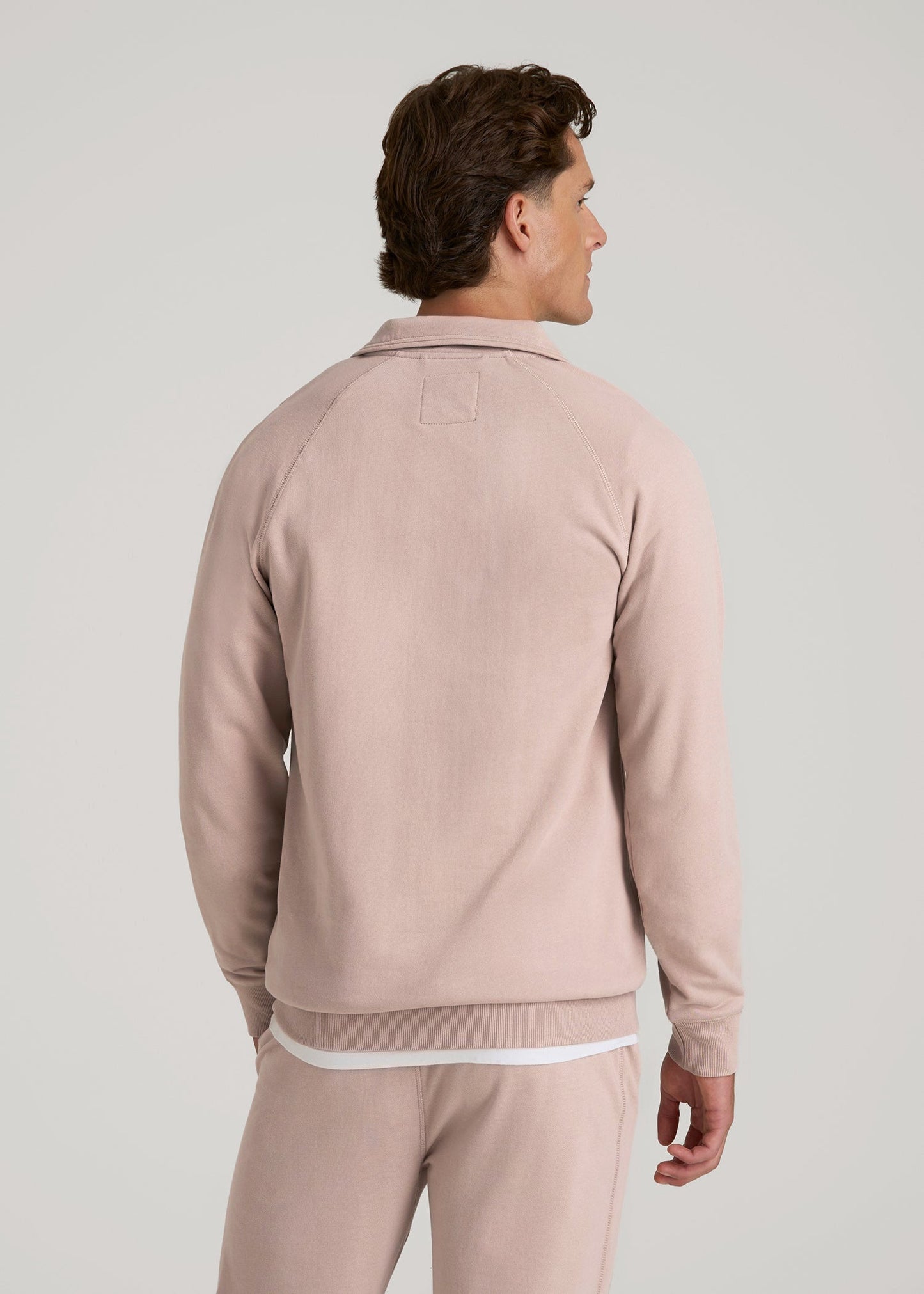 Wearever 2.0 French Terry Quarter-Zip Sweatshirt for Tall Men in Desert Rose