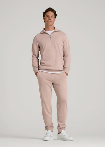 Wearever 2.0 French Terry Quarter-Zip Sweatshirt for Tall Men in Desert Rose