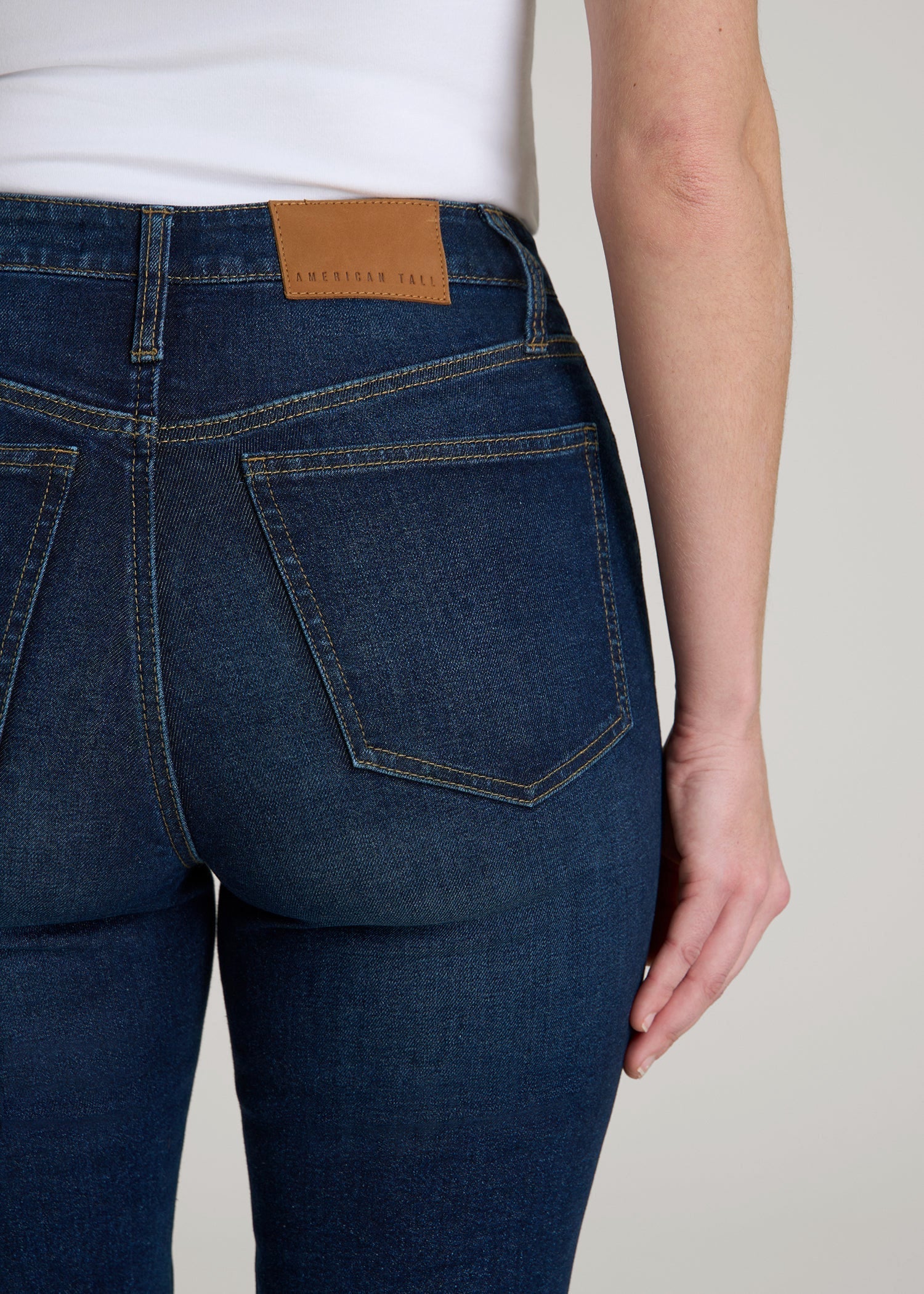 Chloe High Rise Flare Jeans for Tall Women in Indigo Dusk