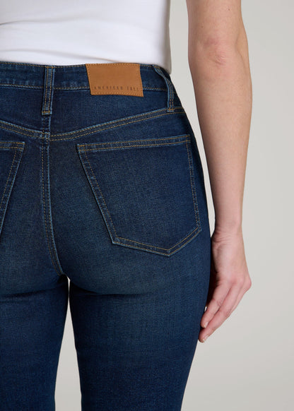 Chloe High Rise Flare Jeans for Tall Women in Indigo Dusk