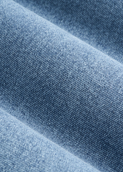 Stretch Denim Shorts for Tall Women in Perfect Blue