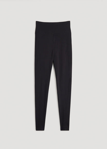 Cotton Leggings for Tall Women in Shadow Grey Mix