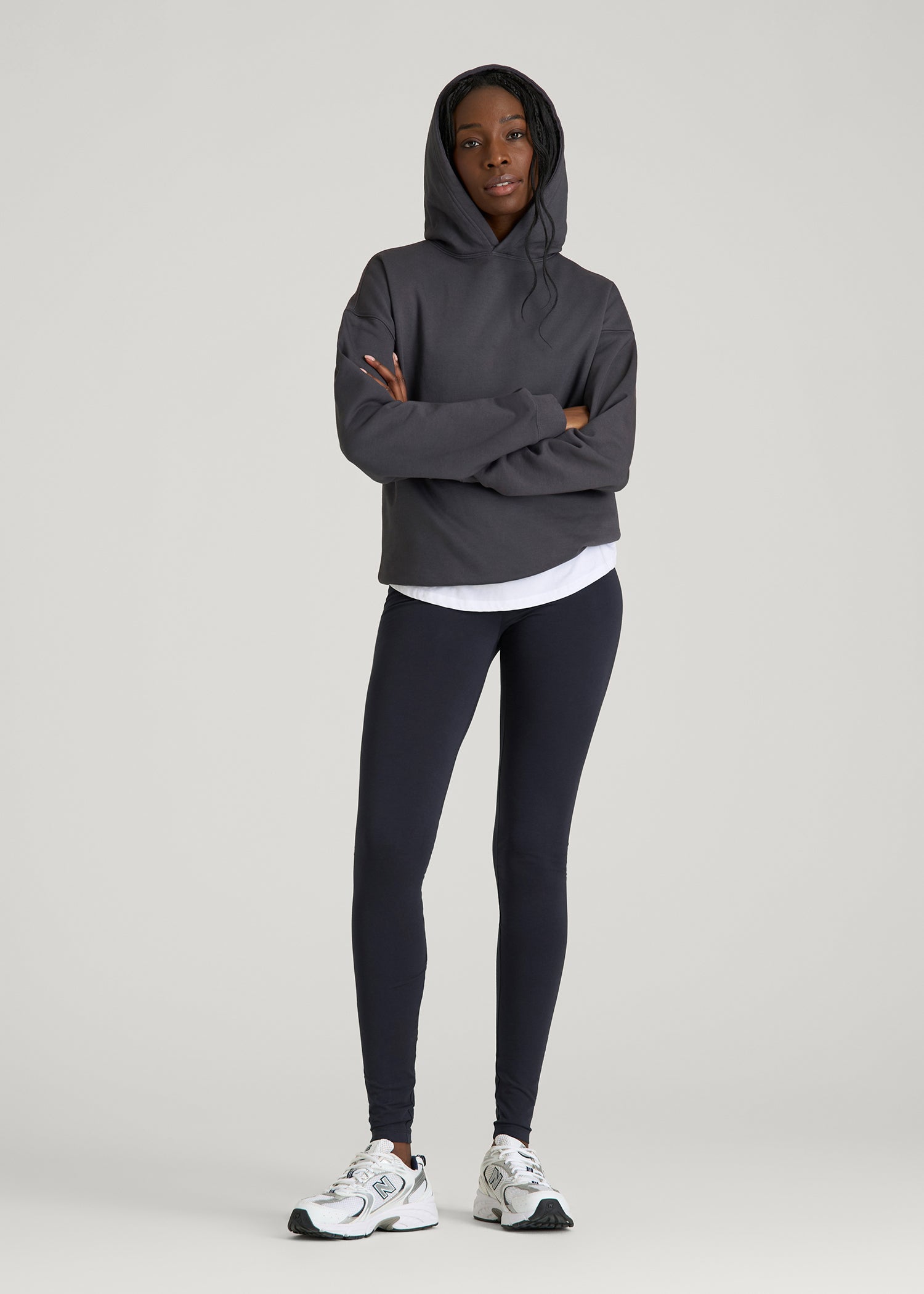 Cotton Leggings for Tall Women in Deep Navy