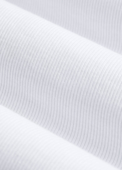 FITTED Ribbed Long Sleeve Tee for Tall Women in White