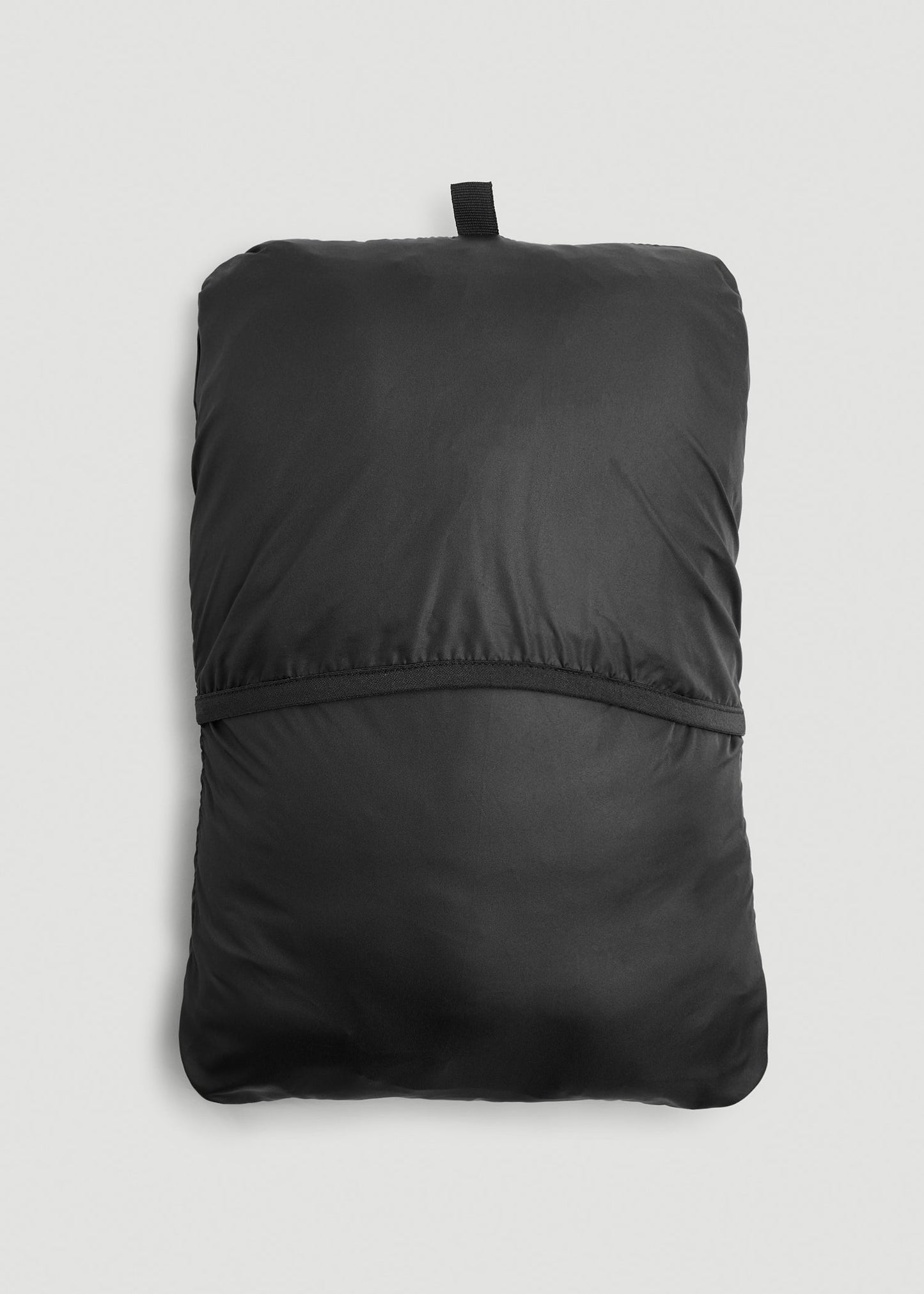 Packable Short Puffer Jacket for Tall Women in Glossy Black