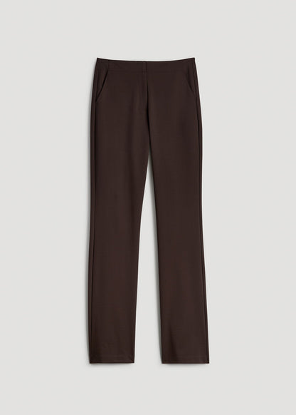 Freedom Flex Slim Straight Leg Dress Pants for Tall Women in Espresso