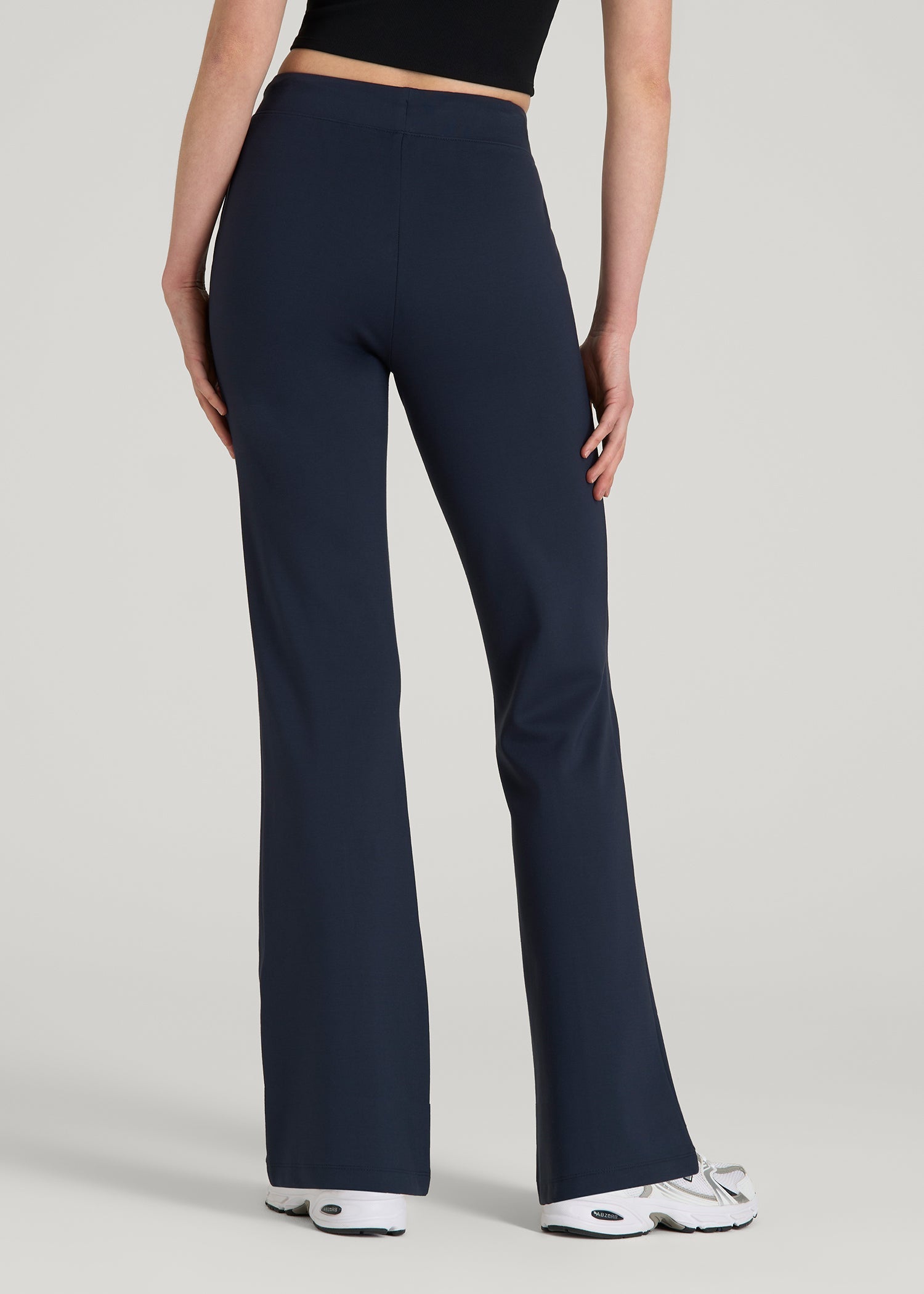 Flex Ponte Flare Pants with Drawcord for Tall Women in Navy