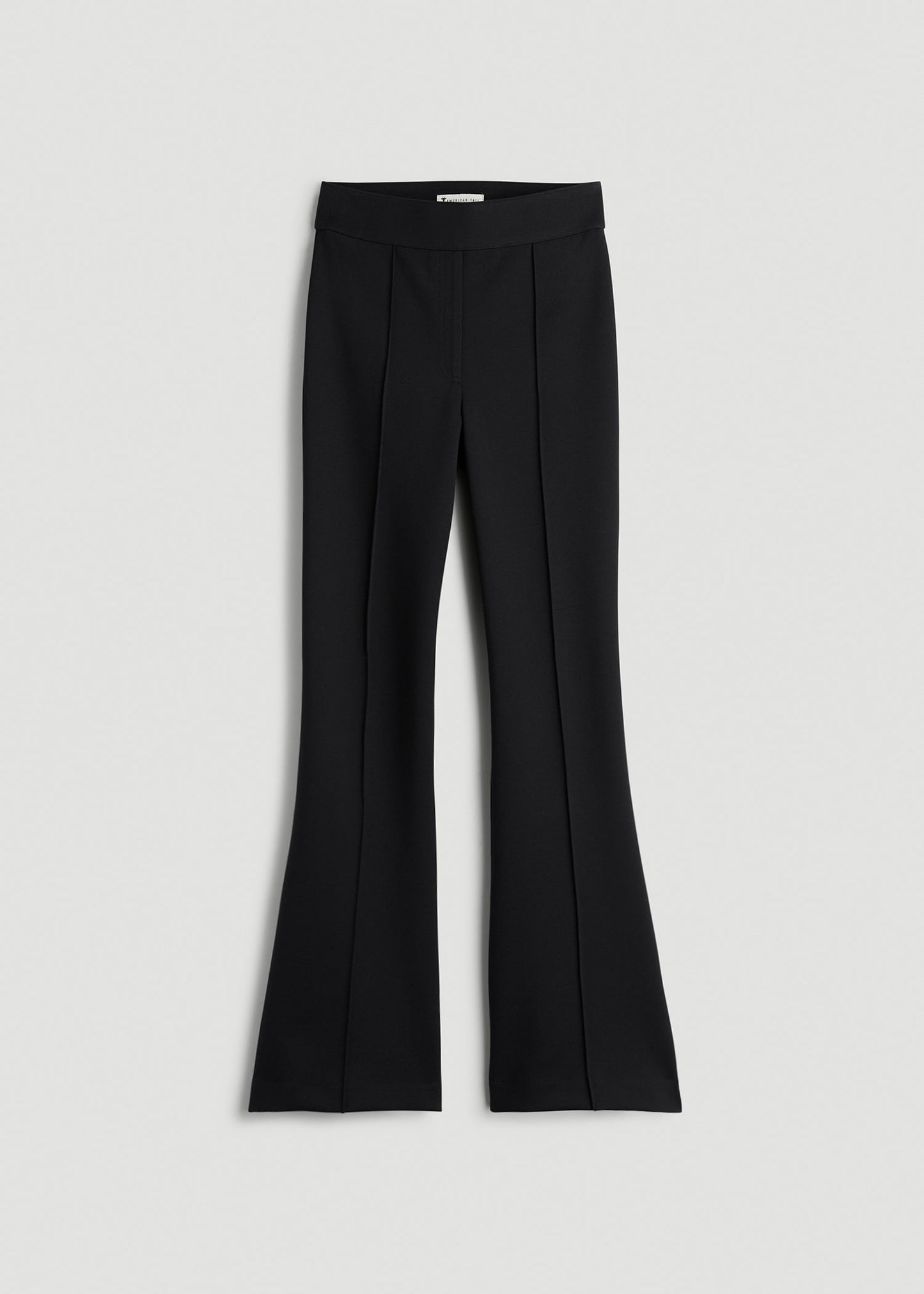 Flex Ponte Pull On Flare Pants for Tall Women in Black