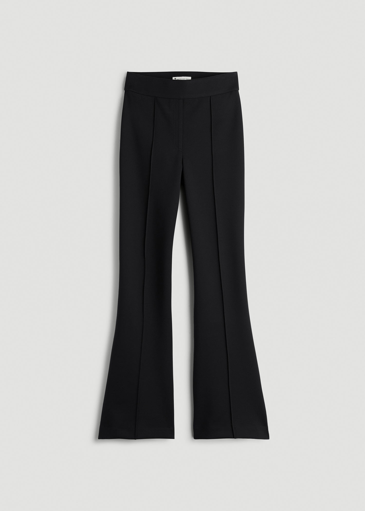 Flex Ponte Pull On Flare Pants for Tall Women in Black