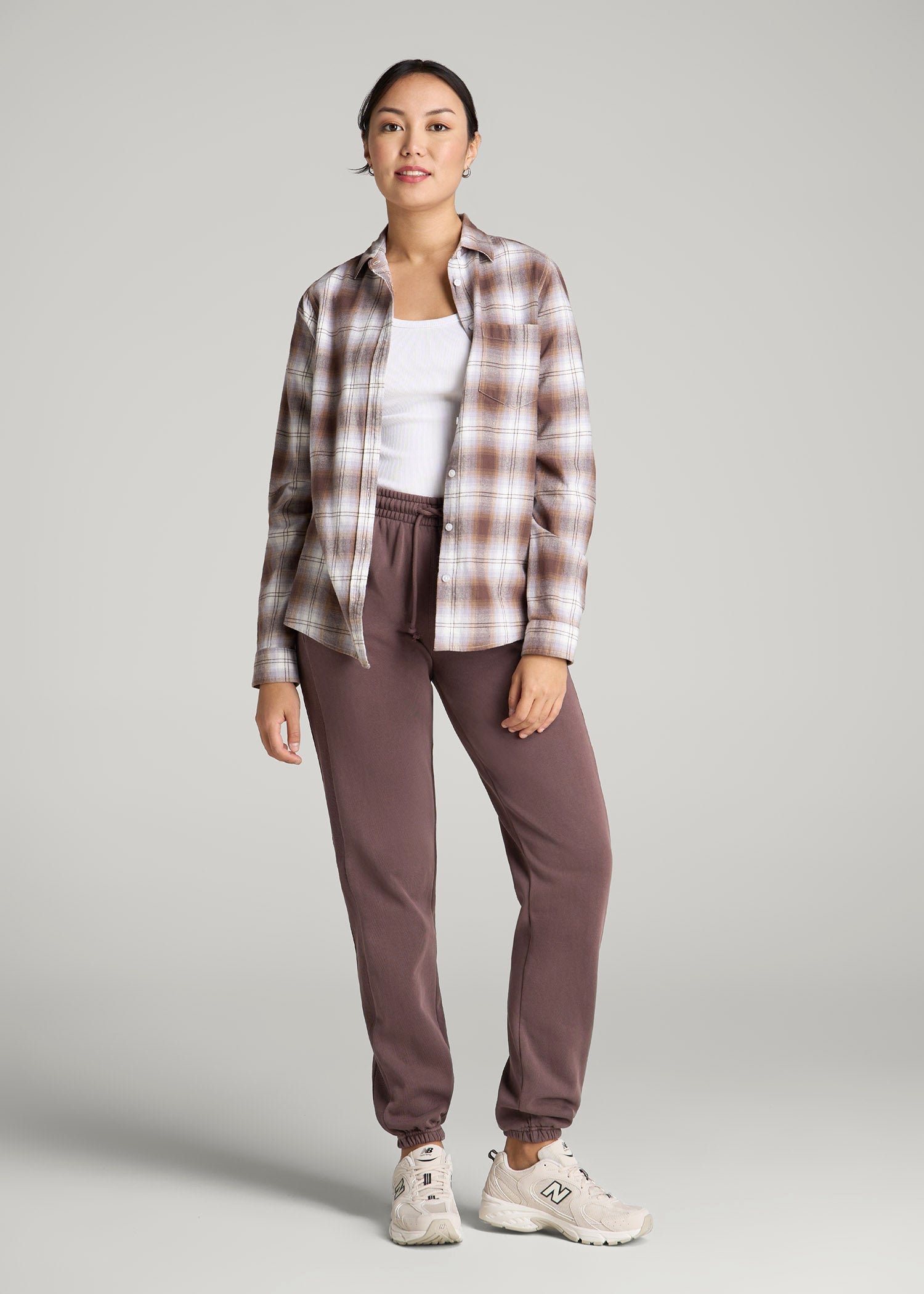 Wearever Fleece Regular Fit Sweatpants for Tall Women in Dusty Merlot